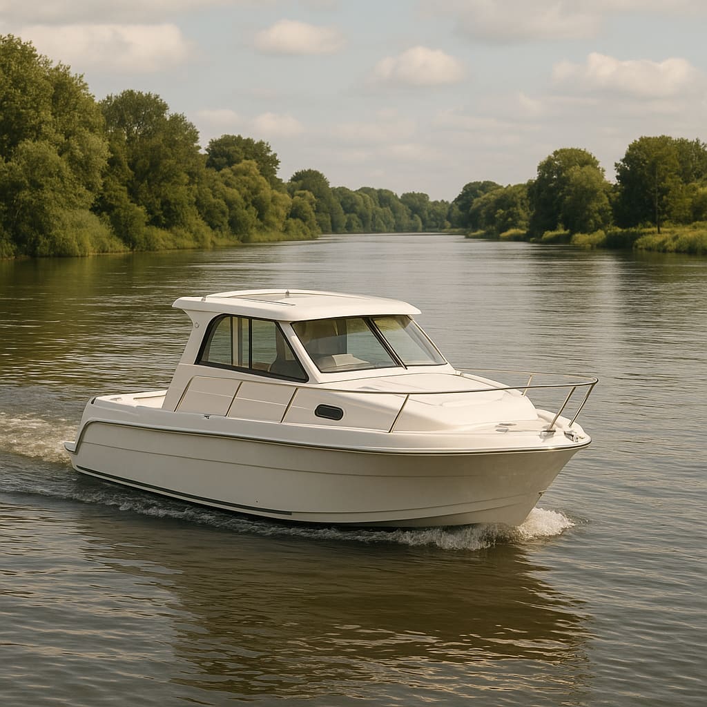 Leisure Motorboot auf der Donau